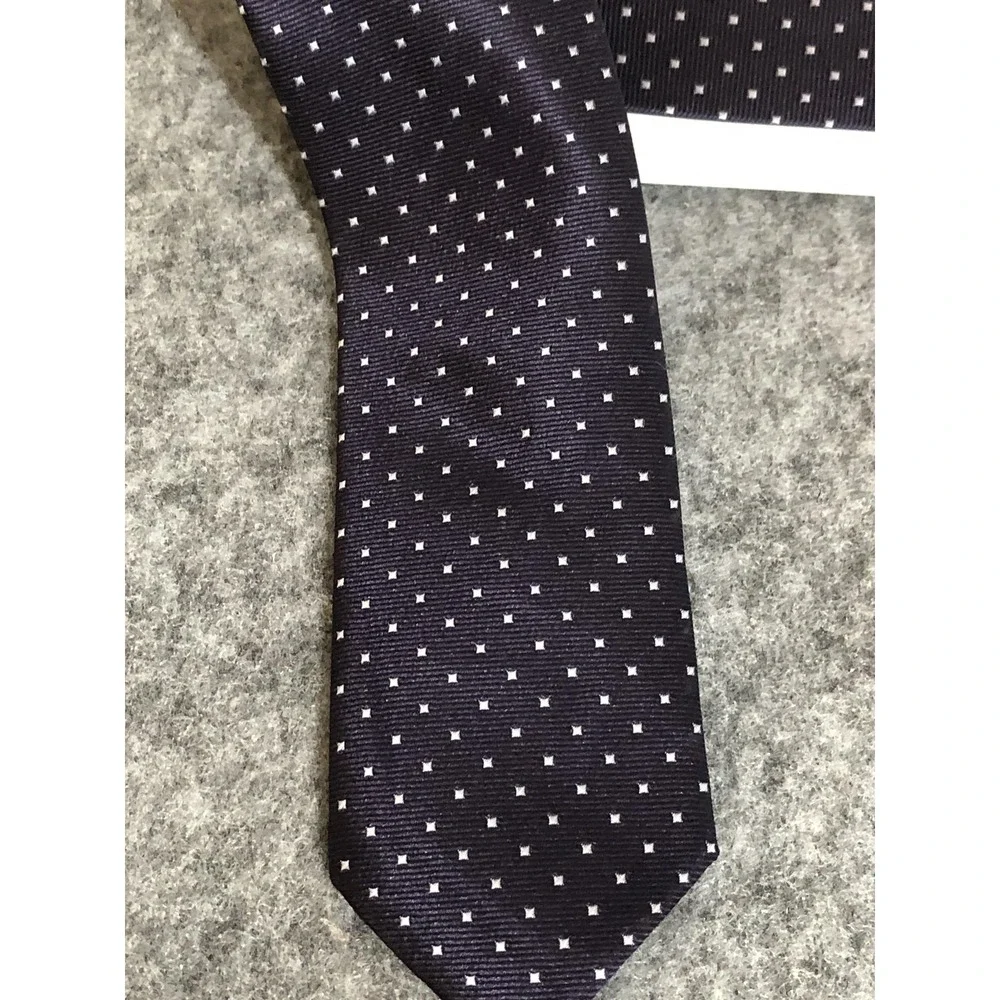 Retreez Tie Mens Purple White Pin Dots Skinny Microfiber Formal Wedding Business